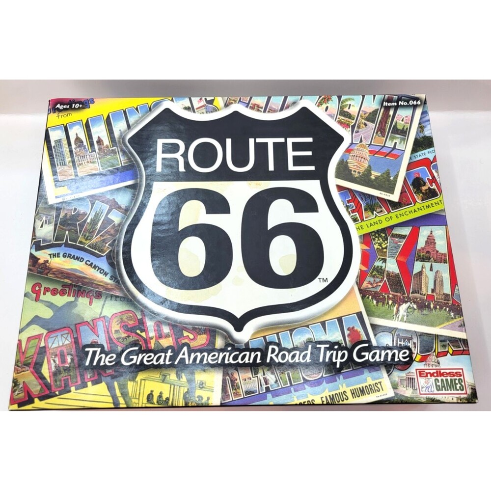 Route 66 Great American Road Trip Board Game 2002 Endless Games INCOMPLETE